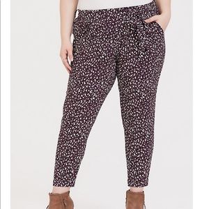 *TORRID* purple leopard cigarette pants